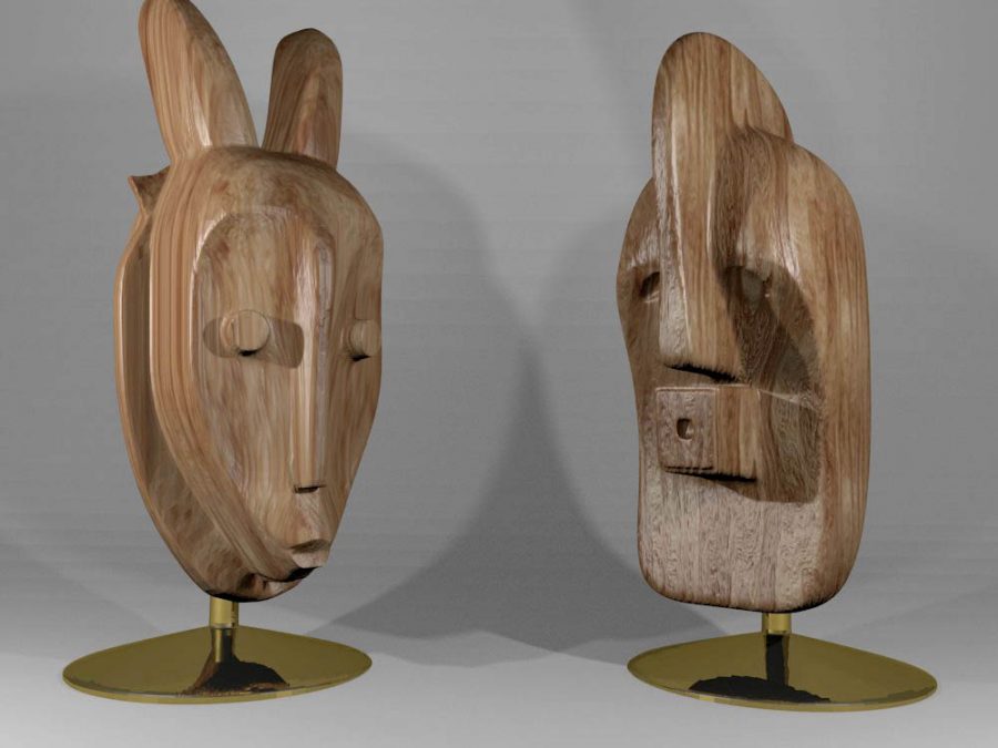 3d model of african masks image